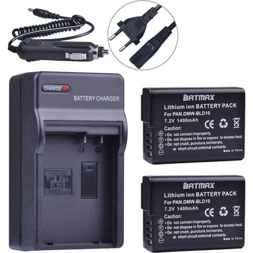 2x 1400mAh DMW-BLD10E DMW BLD10E BLD10 BLD10PP Battery + Wall Charger for Panasonic DMC GF2 G3 GX1 DMC-GF2 DMC-G3 DMC-GX1 Camera