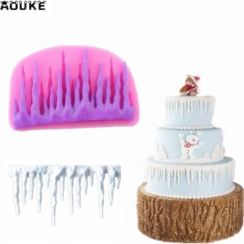 Aouke Rocky Icicle Shape Cake Decorating Tool Chocolate Mold Silicone Gumpaste Baking Tool Cake Mold G186