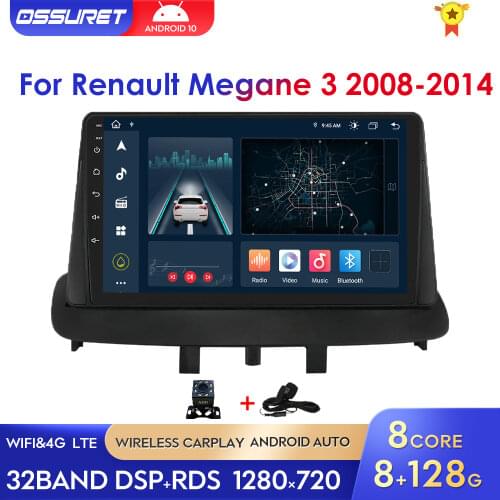 2Din Android Car Radio Multimedia Video Player Navigation GPS For Renault Megane 3 Stereo Head Unit with Frame WIFI Quad Core BT