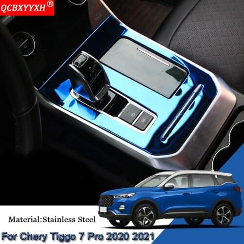 Car Styling Car Interior Gear Box Decorative Frames Sequins Cover Sticker Protection Accessories For Chery Tiggo 7 Pro 2020 2021