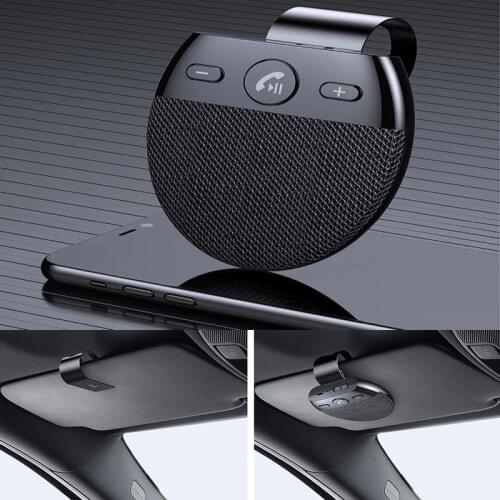 Car Sun Visor Digital Power Amplifie Transmitter Mobile Phone Hands-free Call Long Battery Life Voice-activated Bluetooth Player