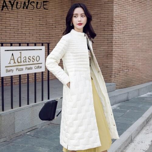 AYUNSUE Autumn Jacket Women Light Down Jacket White Coat Female Long Jackets Womens Korean Style Fashion Clothing 2020 Parkas