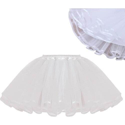 White Black Short Petticoats 2021 Women Girls A Line 3 Layers Underskirt For Wedding Dress Jupon Cerceau Mariage Girl Tutu Skirt