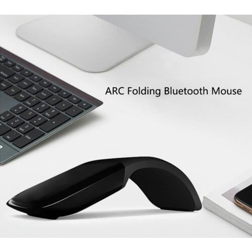 Wireless Mouse Foldable Bluetooth Mouse 4.0 Ultra-thin Arc Design Touch Mice Sensitive Game Ergonomic Silent Mause For Laptop PC