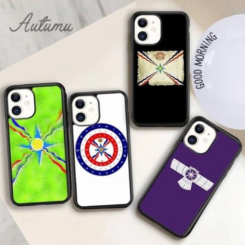 Assyria Australia flag Assyrian Phone Case for iPhone 11 12 Pro Max mini X XR XS SE 2020 5 6S 7 8 Plus Galaxy S9 S10 Cover shell