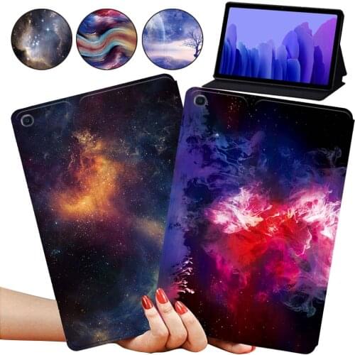 Tablet Cover Case for Samsung Galaxy TAB A7 10.4 Inch 2020 T500 T505 Leather Anti -cratch Flip Space Series Tablet Case + Stylus