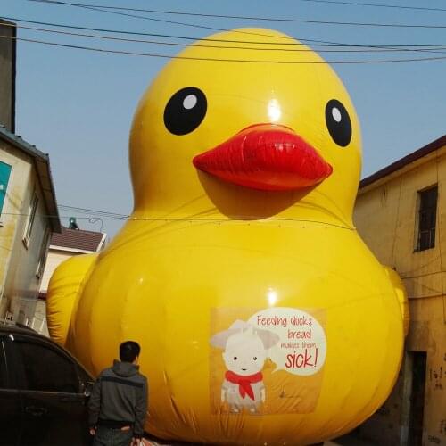 Decoration-advertising air inflatable toy yellow duck