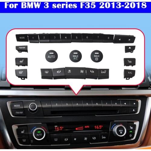 For BMW 3 series F35 2013-2018 Air conditioner button Audio CD Digital Seat heating switch Knob cover