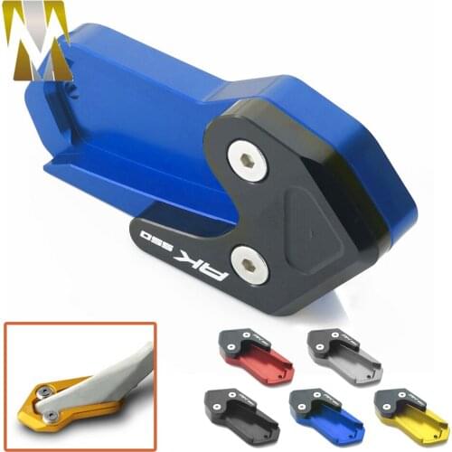 For Kymco AK 550 Side Stand Enlarge Plate For Kymco Scooter kickstand Extension Pad AK550 Motorcycle CNC Aluminum Accessories