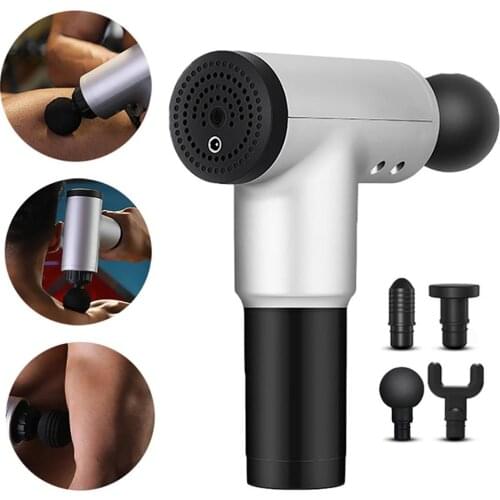 6-Gear Electric Deep Tissue Pure Wave Percussion Massager Gun Handheld Body Fascia Back Massager Muscle Vibrating Relaxing Tool