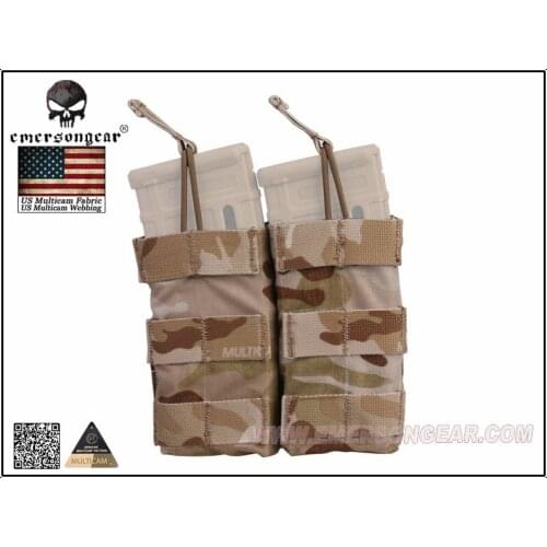 Emerson Modular Open Top Double MAG Pouch For:5.56 Combat Molle Magazine Pouch Multicam Arid EM6354