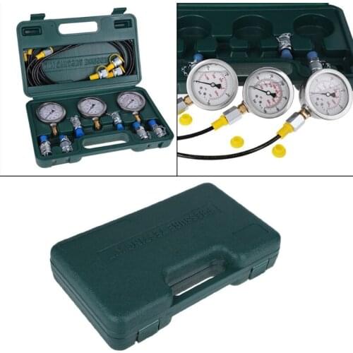 Hydraulic Pressure Gauge Excavator Pressure Test Kit for Excavator Construction Machinery, Test Coupling 8700psi Max