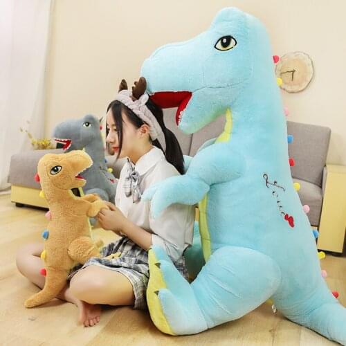 Simulation Dinosaur Plush Toys Soft Hobbies Cartoon Pillows Tyrannosaurus Stuffed Toy Doll for Boys Kids Birthday Gift