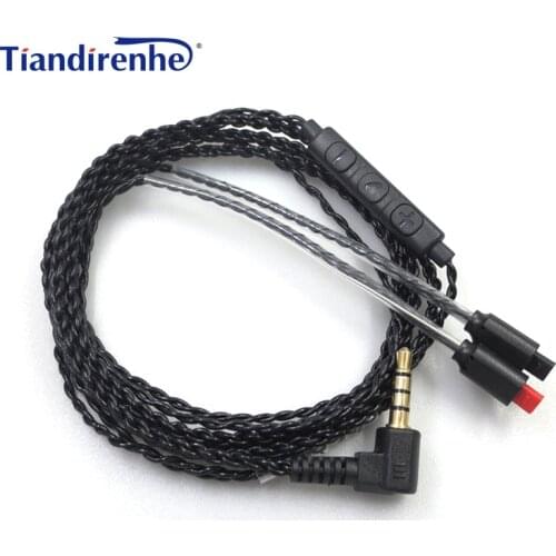 Cable for Audio-Technica im50 im70 im01 im02 im03 im04 Headset Earphone Twist Replace Cables with Mic for iPhone xiaomi Samsung