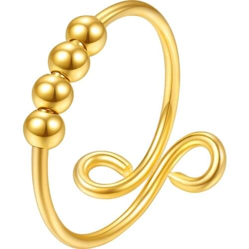 Rotate Spinner Sweet Ring Women Exquisite Created Adjustable Jewelry Female Rings Girls Party Engagement Wedding Accessory Lady