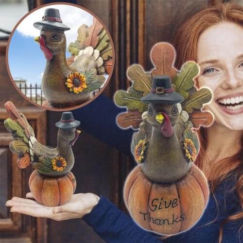 Creative Pumpkin Turkey Statue Home Interior Dining Table Pumpkin Thanksgiving Festival Party Supplies Halloween Decoration A40