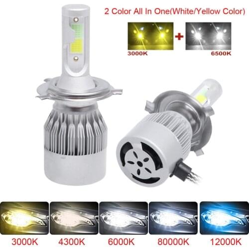 Muxall H7 H4 LED Bulb H1 H11 H8 H9 LED Headlight Bulbs HB3 HB4 9005 9006 80W 6500K 8000LM COB Car Headlamp Auto Fog Lights 12V