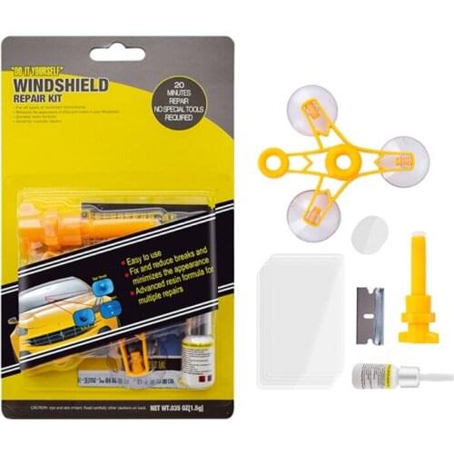 Windshield Repair Kit Auto Glass Crack Repair Tools with Repair Resin for Car Windshield Crack Crevice Crater and Scratch Fixing