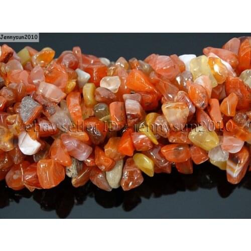 Natural Carnelian Gems stone 5-8mm Freeformed Chip Beads 35'' for Jewelry Making Crafts 5 Strands/Pack