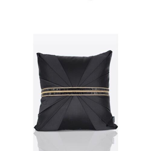 Geometric Black Cushion Cover Natural Gems Throw Pillowcase Decorative Living Room Sofa Pillow Cover Cushions Home Decor 45x45cm