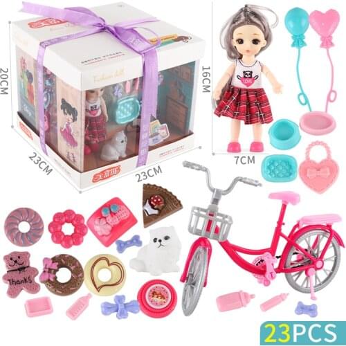 New Children Dress Up Doll Cake Box Packaging Size Gift Set Girl Play House Game Princess House Leisure Educational Toys