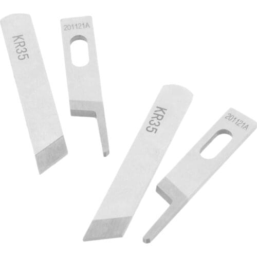 2pcs KR23 KR35 Sewing Machine Knife/Blade Tungsten Steel Sewing Machine Accessories for Siruba Pegasus sewing machines