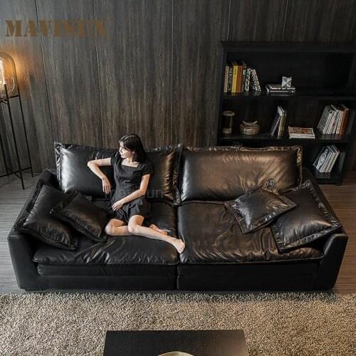 All The Nordic Minimalist Technology Fabric Down Sofa Living Room High-End Sofa Combination In High Quality Muebles De Sala