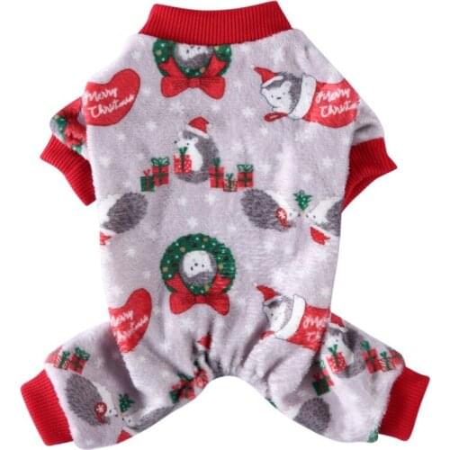 Christmas Pet Dog Cat Jumpsuit Santa Claus Costume For Dogs Cats Winter Warm Dog Clothes Chihuahua Pug Yorkshire Clothing