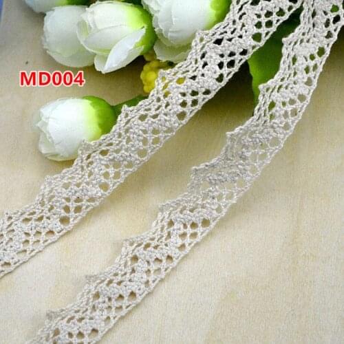 Width 15mm Cotton Lace material lace tape beige DIY garment accessories MD004