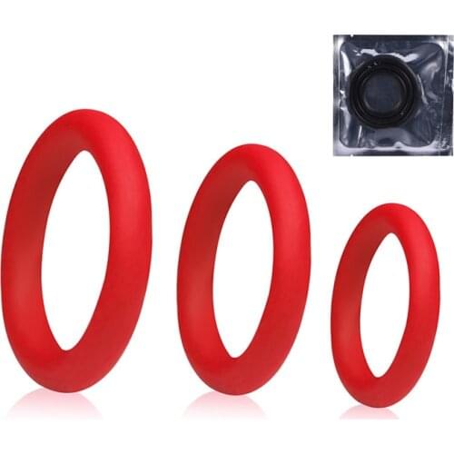 50/40/30mm Silicone Penis Ring for Men Sex Delay Ejaculation Prevent Premature Lock Cock Ring Lasting Delay Ring Adult Sex Toys