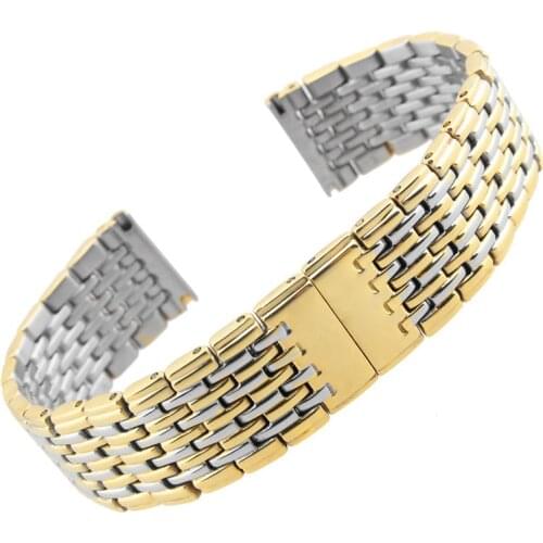 Thin Nine Beads Solid Stainless Steel Watch Band 13 18 20 22mm Womens Stainless Steel Bracelet Womens Strap