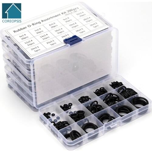 PCP Paintball NBR Rubber Sealing O-rings OD 6mm-35mm CS 1mm 1.5mm 1.9mm 2.4mm 3.1mm Gasket Replacements Kit 94-225pcs/set S3