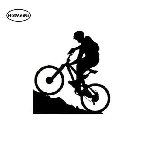 HotMeiNi Mountain Biking Extreme Sports Bicycle Boy Car Sticker Vinyl Decal For Window Bumper Laptop Waterproof 11*11.9cm