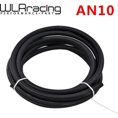 WLR RACING - 5 Meter 10 AN Pros Lite Black Braided 350 PSI Racing Hose Fuel Oil Line WLR7314