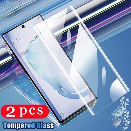 2Pcs 9H film for samsung galaxy note 8 9 10 lite plus pro tempered glass phone screen protector smartphone protective glass