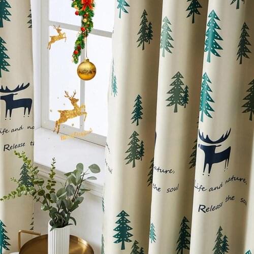 Cartoon Elk Blackout Curtains For Living Room Bedroom Kid Room Castle Drapes Window Treatment Home Decor