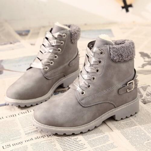2020 Winter Shoes Women Snow Boots Thick Sole Warm Plush Cold Winter Women Ankle Boots Fashion Ladies Botas Pink Plus Size A2925
