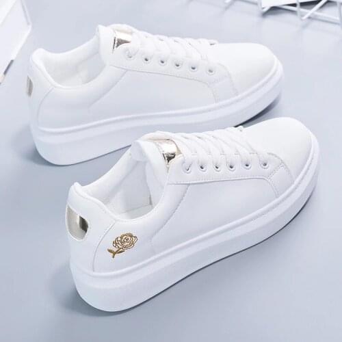 Tenis Feminino Lace-up White Shoes Womens PU Leather Solid Color Womens Shoes Casual Womens Shoes Sports Shoes (clearance)