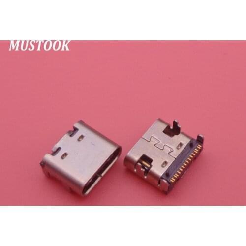 10PCS/LOT Micro USB JACK 3.1 Type-C 16pin DIP4 female connector For Mobile Phone Charging port Charging Socket