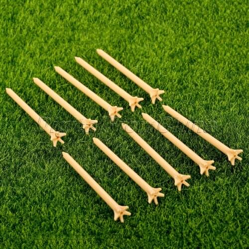 100 Pcs 83mm Professional Frictionless Golf Tees Wheat Golf Tee Plastic Five Prong Light-weighted Golf Tees Golfing Accessories