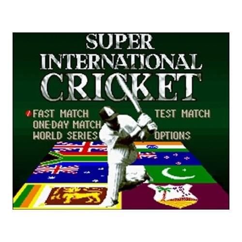 Super International Cricket 16 bit Big Gray Game Card For NTSC Game Player Drop Shipping