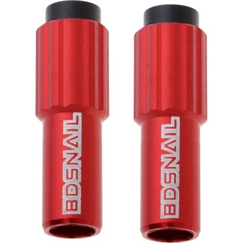 2pcs Bike Cable Adjuster, Bicycle Derailleur Brake Inline Cable Screw Adjuster, Red