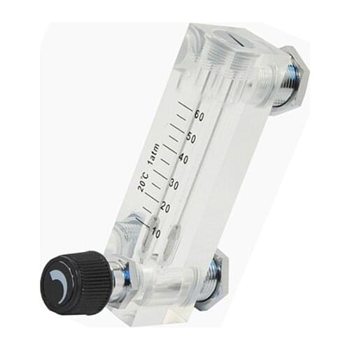 200-800ML/min 1/4" BSP Female Thread PMMA Panel Type Liquid Float Flowmeter Water Flow Meter Rotameter With Control Valve