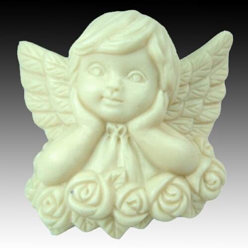 3D Handmade Soap Silicone Mold Angel Baby Molds Rose Flower Resin Candle Mould Chocolate Candy Moulds Form of Cake
