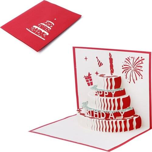 3D Pop Up Greeting Card Handmade Birthday Valentine Christmas Wedding Invitation