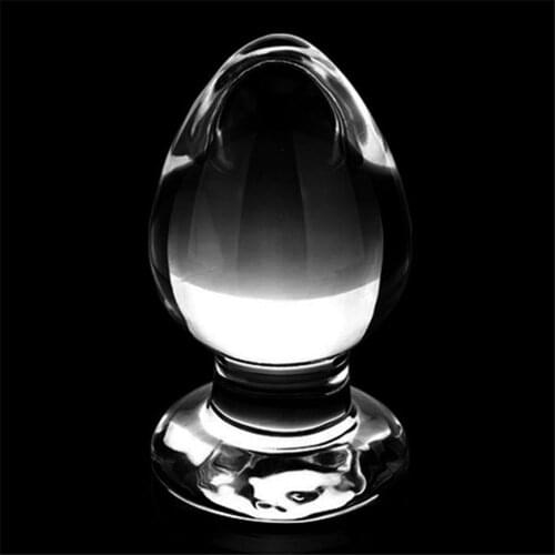 60mm Anal Plug Clear Crystal big Ball Tapered Anus Butt Plug Sex Toys For Adults Masturbation Sex Products Gay Glass Anal