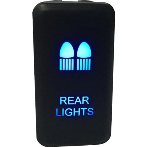 JanDeNing Car Switches 12V Push Rear Light LED on-off Switch DC 12V-24V= for Toyota Landcruiser Hilux