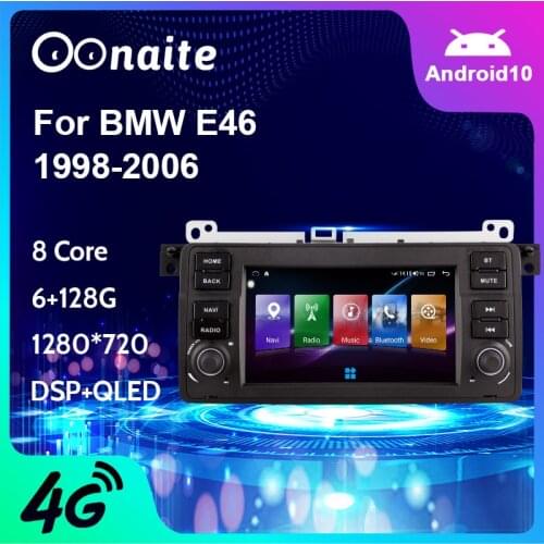 Oonaite android 10.0 AutoRadio Car Player Stereo For BMW 3 Series E46 Multimedia M3 318/320/325/330/335 1998-2005 GPS Navigation
