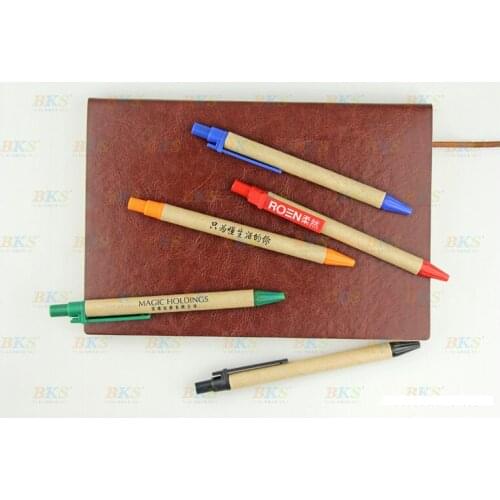 Free shipping 100pcs/lot customized logo plastic pen; paper pen; promotional ballpoint pen; cheap pen; writing pen sp18