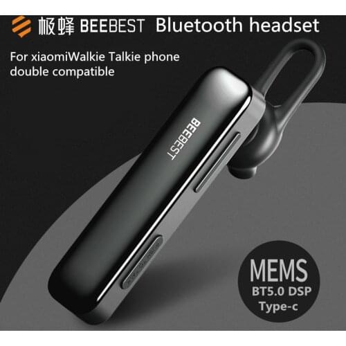 Xiaomi Beebest Bluetooth intercom earphone 1s Ultralight 19g 125H Standby Walkie Talkie Headset support